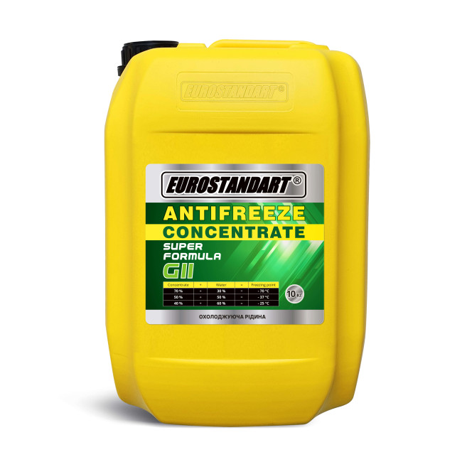Охолоджувальна рідина EUROSTANDART ANTIFREEZE SUPER FORMULA G11 Green CONCENTRATE